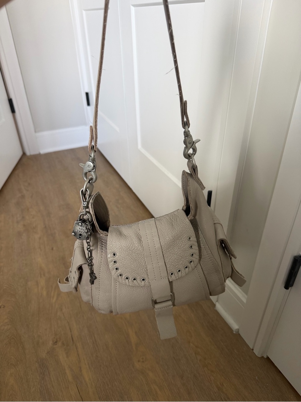 We The Free Baby Lee Distressed Tote Bag (Pearl)